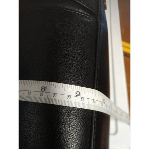 Frye & Co. Black Faux Leather Shoulder Bag W/Gold Hardware & Dual Handles - Picture 7 of 7